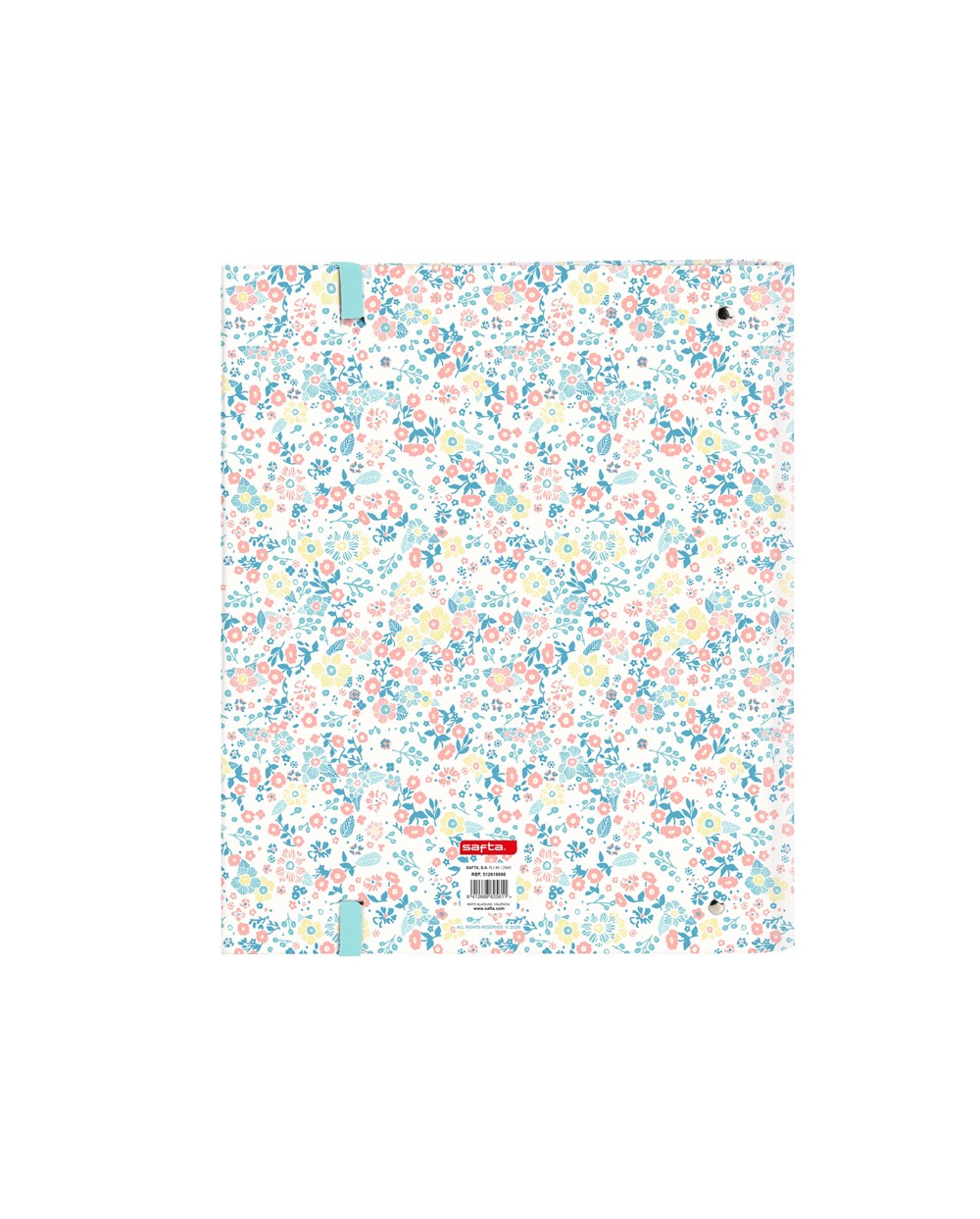 Carpeta con recambio safta din a4 cuadro 5 mm con goma y separadores moos fiori