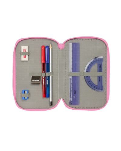 Plumier escolar safta triple cremallera 37 piezas monster high 195x125x55 mm