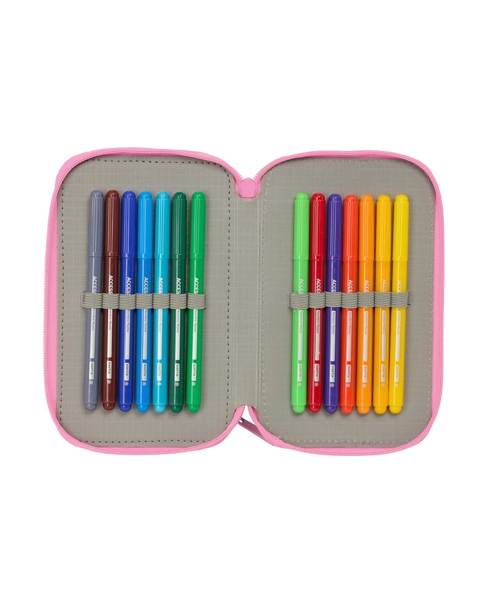 Plumier escolar safta triple cremallera 37 piezas monster high 195x125x55 mm