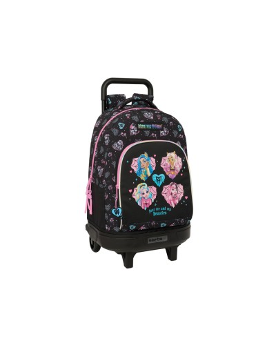 Mochila safta grande con ruedas compact extraible monster high 450x330x220 mm