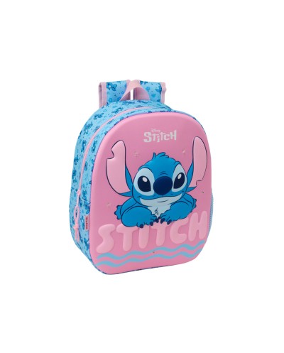 Mochila 3d safta con led stitch 330x270x100 mm