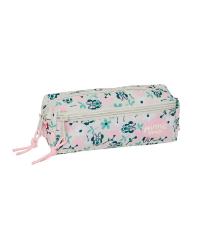 Bolso escolar portatodo safta triple pequeno con goma elastica minnie mouse minty 85x220x60 mm