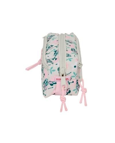 Bolso escolar portatodo safta triple pequeno con goma elastica minnie mouse minty 85x220x60 mm