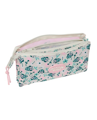 Bolso escolar portatodo safta triple cremallera minnie mouse minty 120x220x30 mm