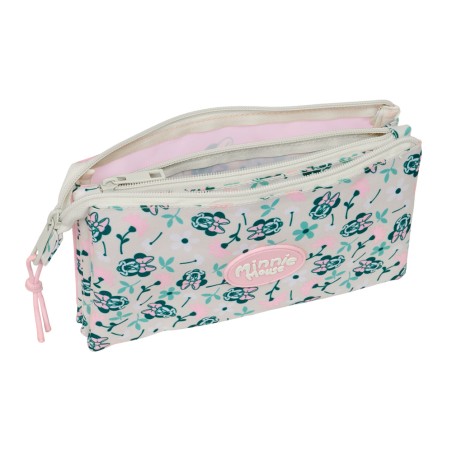 Bolso escolar portatodo safta triple cremallera minnie mouse minty 120x220x30 mm