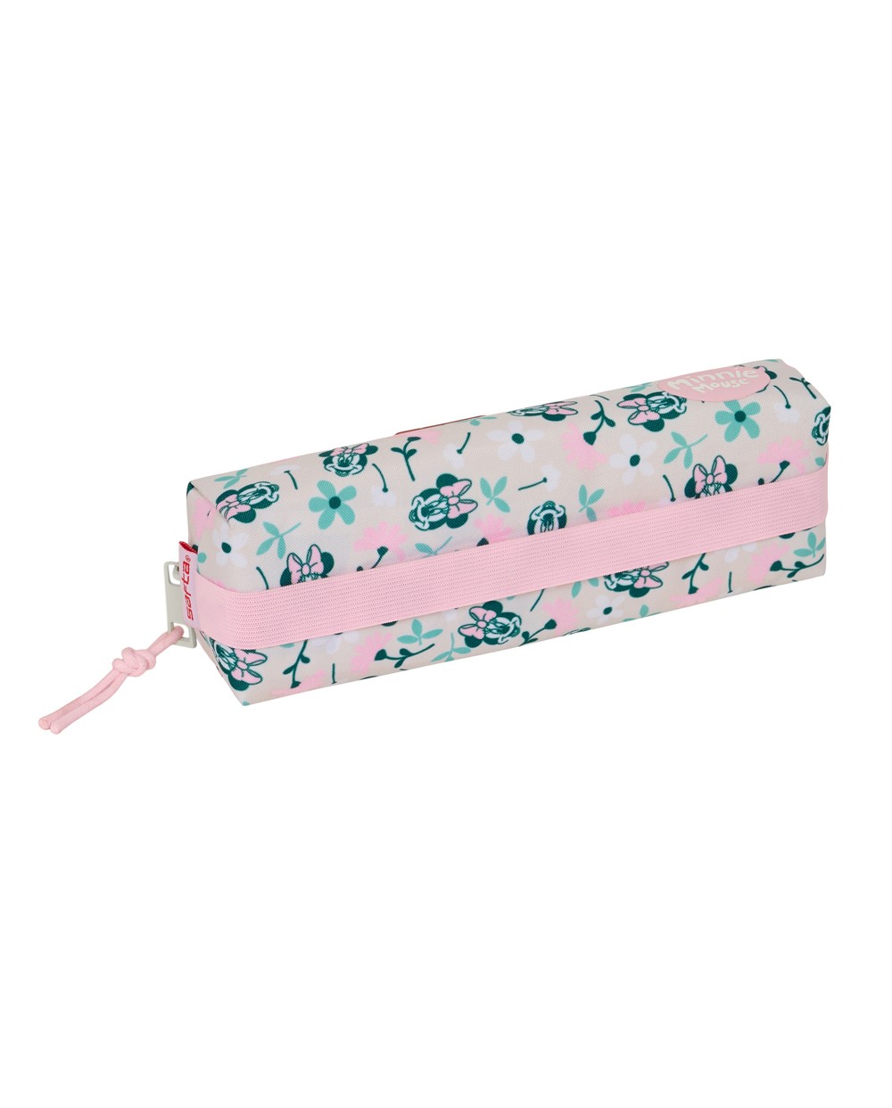 Bolso escolar portatodo safta rectangular con goma elastica minnie mouse minty 40x220x70 mm