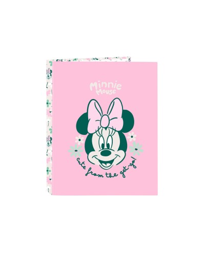 Carpeta carton folio 4 anillas mixtas safta minnie mouse mnty