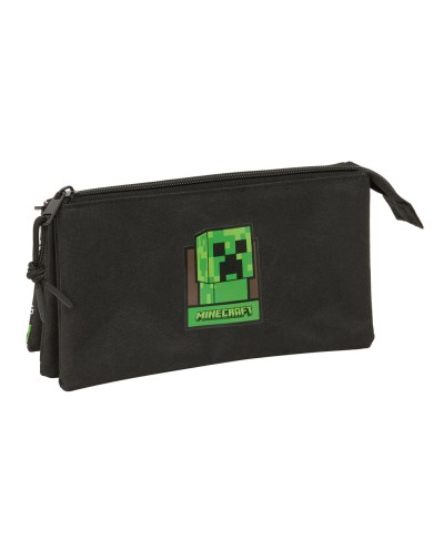 Bolso escolar portatodo safta triple minecraft 120x220x30 mm