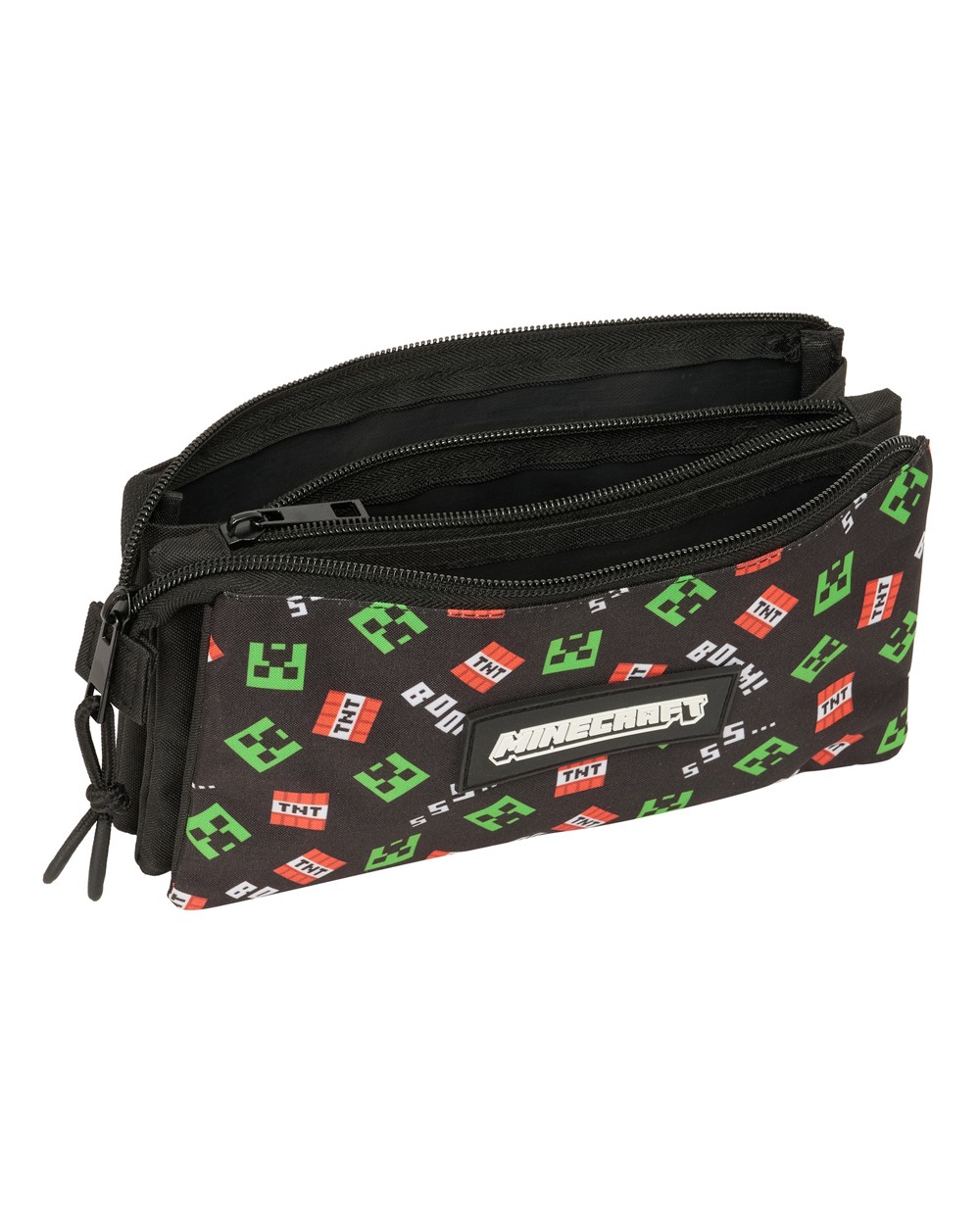 Bolso escolar portatodo safta triple minecraft 120x220x30 mm