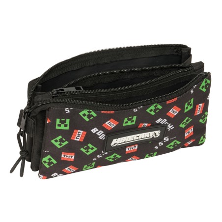 Bolso escolar portatodo safta triple minecraft 120x220x30 mm