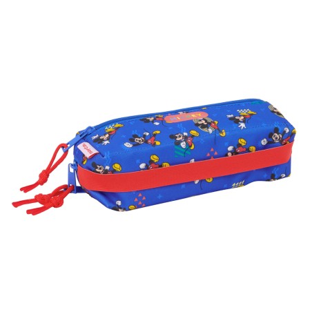 Bolso escolar portatodo safta triple pequeno con goma elastica mickey mouse today 85x220x60 mm