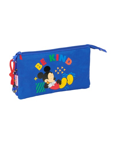 Bolso escolar portatodo safta triple mickey mouse today 120x220x30 mm