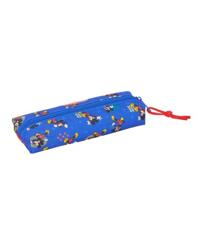 Bolso escolar portatodo safta rectangular con goma elastica mickey mouse today 40x220x70 mm
