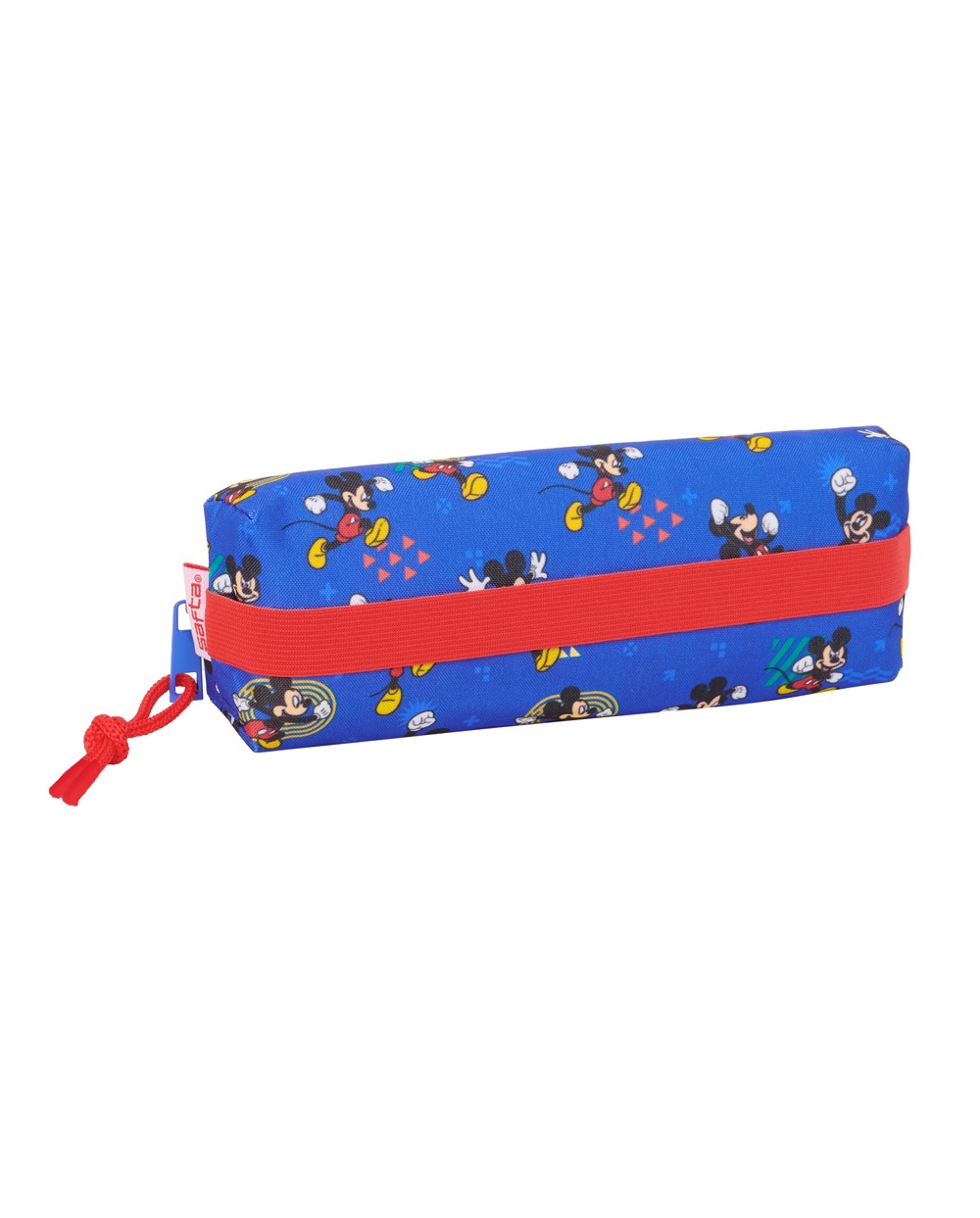 Bolso escolar portatodo safta rectangular con goma elastica mickey mouse today 40x220x70 mm