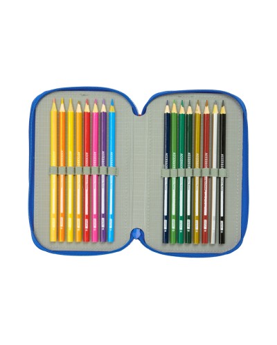 Plumier escolar safta triple cremallera 37 piezas mickey mouse today 195x125x55 mm