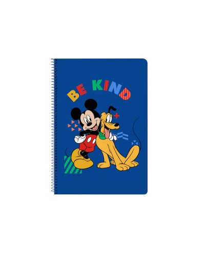 Cuaderno espiral safta folio 80h 60gr cuadro 4 mm tapa extradura mickey mouse today