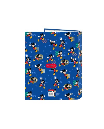 Carpeta carton folio 4 anillas mixtas safta mickey mouse today