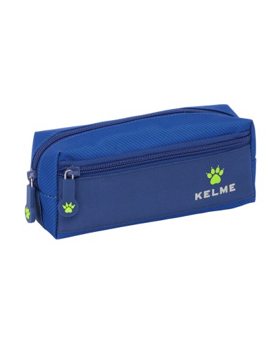 Bolso escolar portatodo safta triple pequeno con goma elastica kelme blue 85x220x60 mm