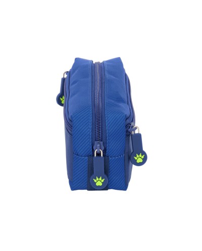 Bolso escolar portatodo safta triple pequeno con goma elastica kelme blue 85x220x60 mm