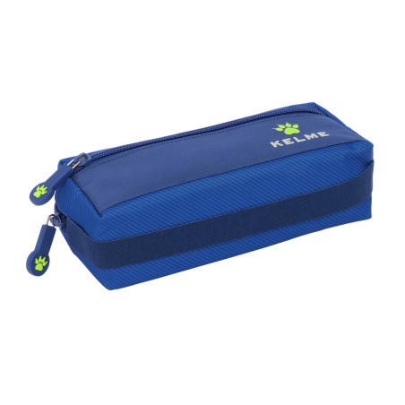 Bolso escolar portatodo safta triple pequeno con goma elastica kelme blue 85x220x60 mm