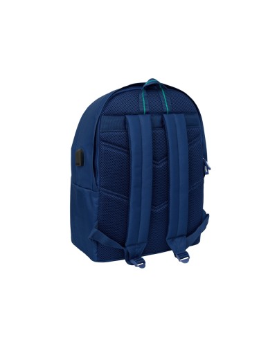 Mochila safta doble para portatil 156 usb kappa marino 440x310x180 mm