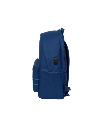 Mochila safta doble para portatil 156 usb kappa marino 440x310x180 mm