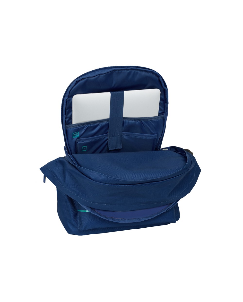 Mochila safta doble para portatil 156 usb kappa marino 440x310x180 mm