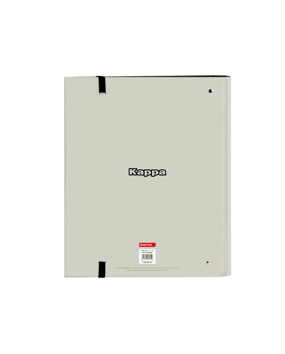Carpeta con recambio safta din a4 cuadro 5 mm con goma y separadores kappa grey
