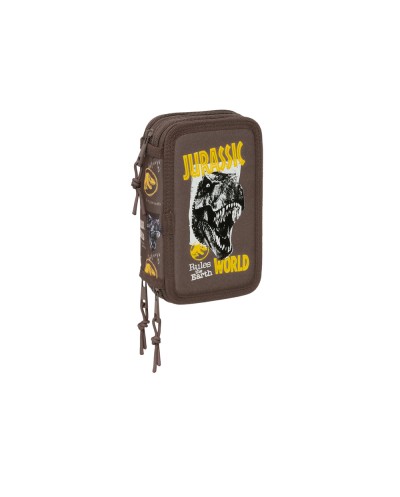 Plumier escolar safta triple cremallera 37 piezas jurassic world 195x125x55 mm