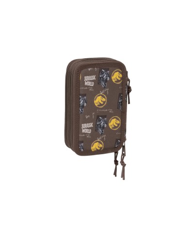 Plumier escolar safta triple cremallera 37 piezas jurassic world 195x125x55 mm