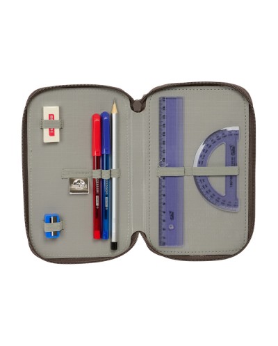 Plumier escolar safta triple cremallera 37 piezas jurassic world 195x125x55 mm