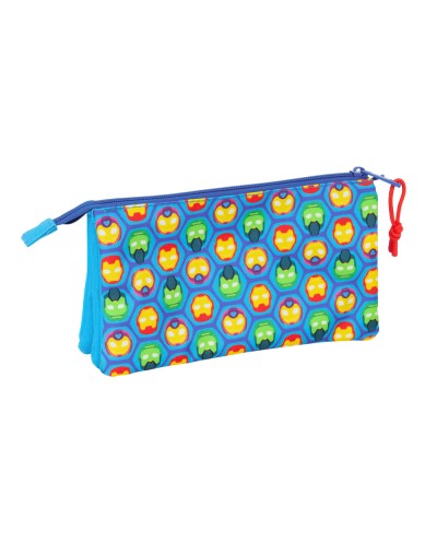 Bolso escolar portatodo safta triple iron man 120x220x30 mm