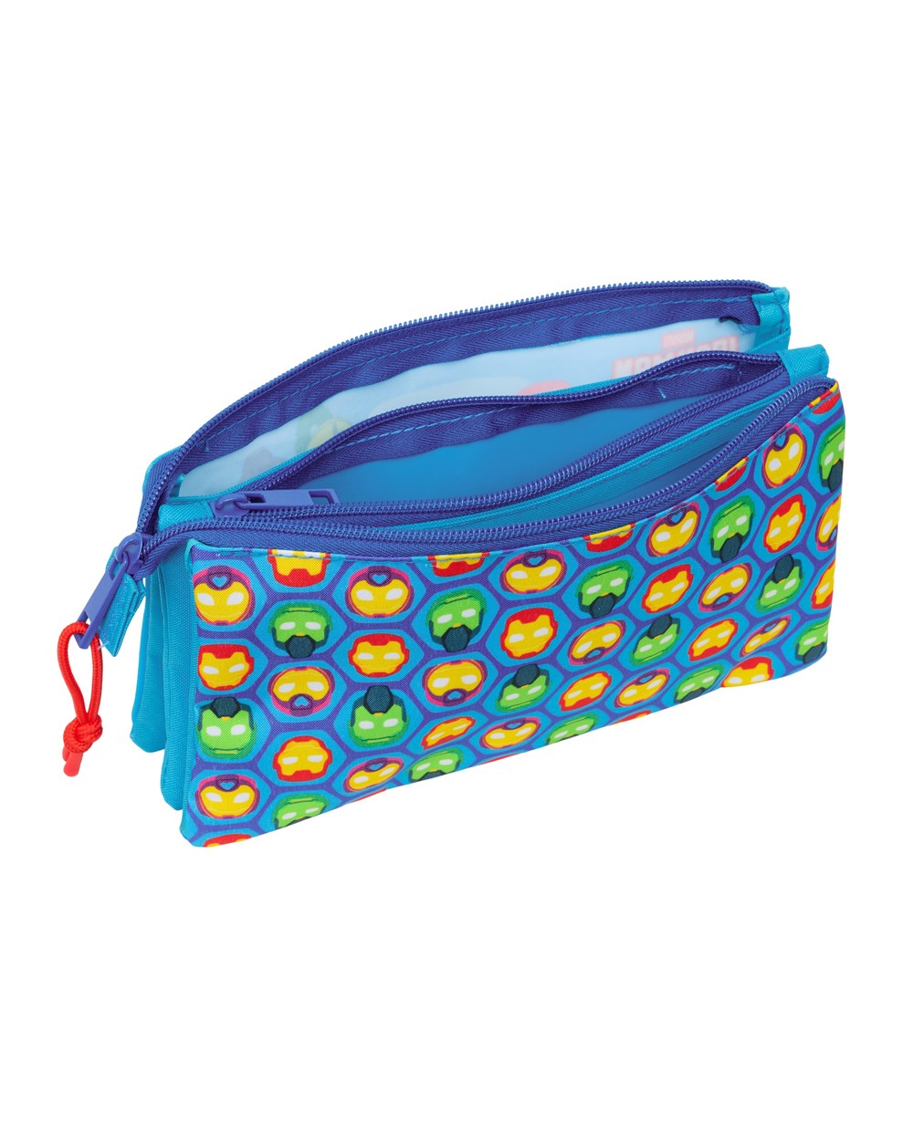 Bolso escolar portatodo safta triple iron man 120x220x30 mm