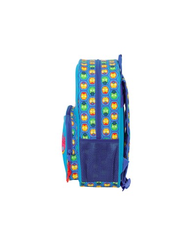 Mochila safta infantil con bolsillos adaptable a carro iron man 340x260x110 mm