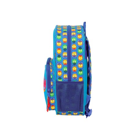 Mochila safta infantil con bolsillos adaptable a carro iron man 340x260x110 mm