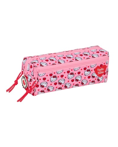 Bolso escolar portatodo safta triple pequeno con goma elastica hello kitty 85x220x60 mm