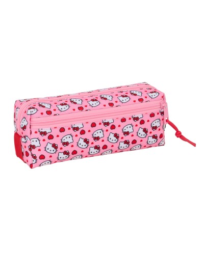 Bolso escolar portatodo safta triple pequeno con goma elastica hello kitty 85x220x60 mm