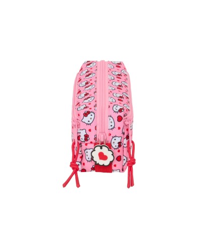 Bolso escolar portatodo safta triple pequeno con goma elastica hello kitty 85x220x60 mm