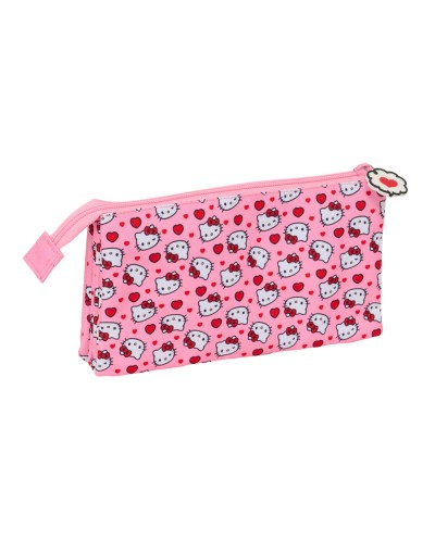 Bolso escolar portatodo safta triple hello kitty 120x220x30 mm