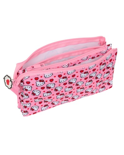 Bolso escolar portatodo safta triple hello kitty 120x220x30 mm