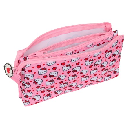Bolso escolar portatodo safta triple hello kitty 120x220x30 mm