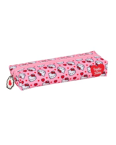 Bolso escolar portatodo safta rectangular con goma elastica hello kitty 40x220x70 mm
