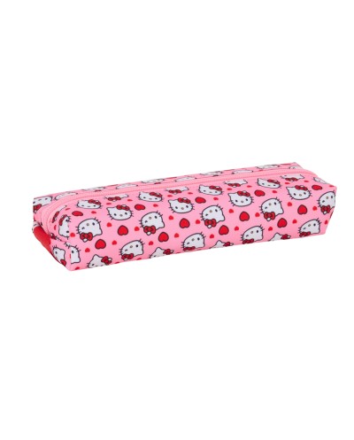 Bolso escolar portatodo safta rectangular con goma elastica hello kitty 40x220x70 mm