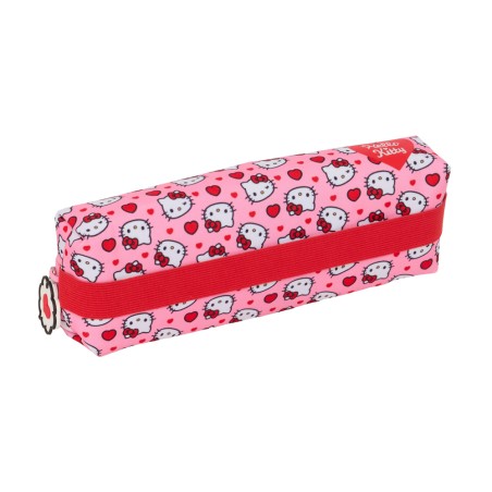 Bolso escolar portatodo safta rectangular con goma elastica hello kitty 40x220x70 mm