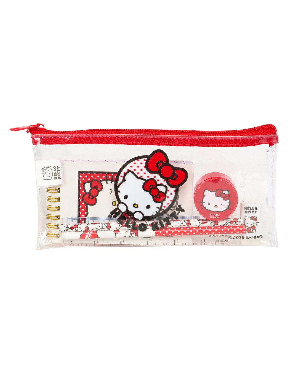 Bolso escolar portatodo safta actividades hello kitty 105x225x10 mm