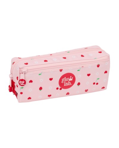 Bolso escolar portatodo safta triple pequeno con goma elastica glowlab frutitas 85x220x60 mm