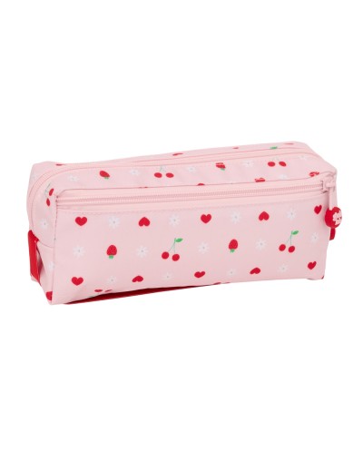 Bolso escolar portatodo safta triple pequeno con goma elastica glowlab frutitas 85x220x60 mm