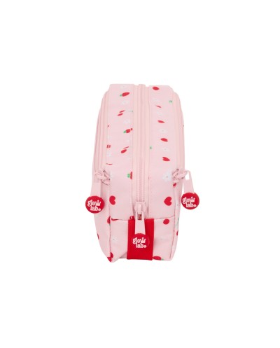 Bolso escolar portatodo safta triple pequeno con goma elastica glowlab frutitas 85x220x60 mm