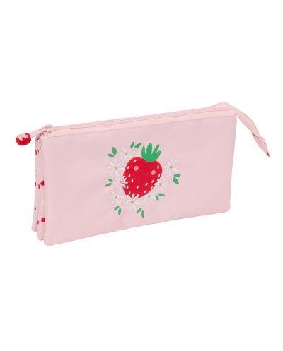 Bolso escolar portatodo safta triple glowlab frutitas 120x220x30 mm