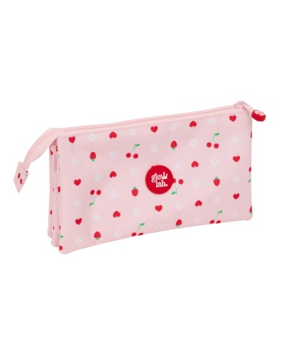 Bolso escolar portatodo safta triple glowlab frutitas 120x220x30 mm